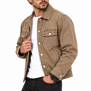 Veste en jean chaude pour homme, manches longues, collection hiver, 100% coton respirant, produit cool et de qualité supérieure. - Product Image 1