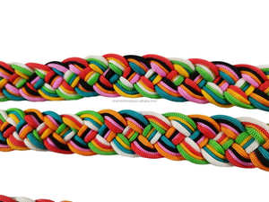 Rênes de cheval de 2mm d'épaisseur, corde P.P de 1 pouce de largeur, multicolore avec boucle et crochets de haute qualité, rênes à tissage fin, unités de prix de gros - Product Image 5
