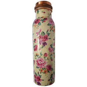 Autocollant à motif floral, bouteille en cuivre faite à la main à bas prix - Product Image 2