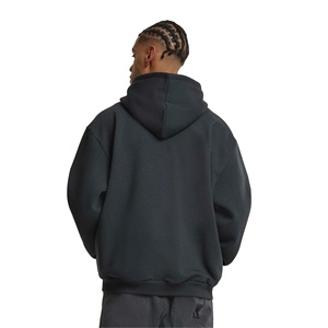 เสื้อฮู้ดซิปรูดซิปสำหรับผู้ชายผ้าคอตตอนเนื้อหนาผสมกับด้ายหนาทำจากผ้าฝ้าย100% งานปักตามสั่งแบบ2025 - Product Image 4