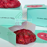 Meilleure vente en gros Boîte à gaufres crêpe verte Boîte d'emballage en papier pour aliments de luxe Gâteau Pain Donuts Sushi Pâtisserie Snack Boulangerie Biscuits