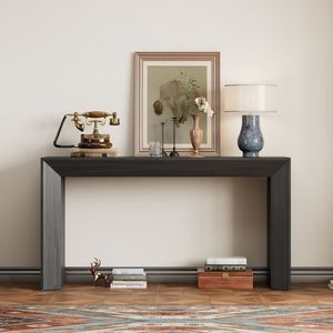 Consolle Mirod elegante con piano in legno impiallacciato di alta qualità, design semplice e funzionale per caminetto, versatile per l'uso in corridoio - Product Image 2