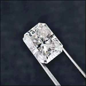 Diamante sintético cultivado en laboratorio con corte radiante de 1.00 a 3.00 quilates, color F, certificado IGI, piedra preciosa blanca suelta para la fabricación de joyas. - Product Image 4