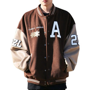 Chaqueta Universitaria Varsity para Hombre, Chaqueta Bomber de Béisbol, Sudadera Vintage, Abrigo Informal Unisex con Parche - Product Image 1