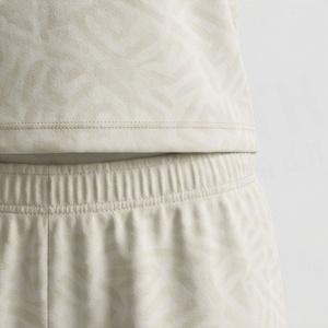 Conjunto de 2 Piezas de Shorts de Algodón Tejido para Mujer, Cuello Redondo, Manga Corta, Color Sólido, por Encima de la Rodilla, Informal, para Primavera/Verano - Product Image 5