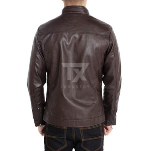 Top Quality Fashion <b>Men</b> Black Genuine Cowhide <b>Leather</b> <b>Men's</b> <b>Jackets</b> Breathable Customized Design <b>Leather</b> <b>Jacket</b> for <b>Men</b> - Product Image 2