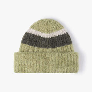 Gorro de invierno de punto acrílico, gorro tipo beanie con bloques de color, estilo casual, unisex, para una circunferencia de cabeza de 56-58 cm. - Product Image 6