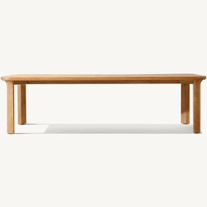 Mesa rectangular de madera de teca ecológica en oferta, de estilo moderno, ideal para restaurantes al aire libre. - Product Image 1