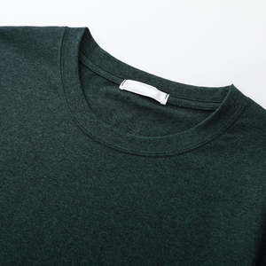 Camisetas de Cuello Redondo 100% Algodón para Hombre, Camisetas Básicas de Manga Corta con Ribete, Camisetas Lisas de Color Sólido, Corte Ajustado - Product Image 5