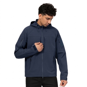Chaqueta de Trabajo Estilo Safari para Hombre, Color Verde Oliva, con Capucha, Resistente al Viento, Cierre de Cremallera y Múltiples Bolsillos, Corte Regular, para Invierno - Product Image 1