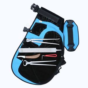Kit d'outils professionnels pour ferrage de chevaux, avec tablier de sécurité en cuir, râpe, lime, cisaille à sabots, couteau à sabots, outil de ramassage et extracteur de clous - Product Image 1