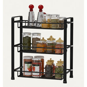 Estante de Almacenamiento de Hierro para Encimera que Ahorra Espacio, con Elegante Patrón de Espiral, Organizador de Dos Niveles para Despensa, Cocina, Baño y Hogar - Product Image 3