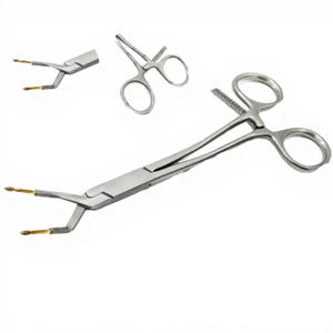 Pince de maintien Crown Keramo Grip 14,5 cm TC Courbe en acier inoxydable Instrument chirurgical dentaire manuel certifié CE - Product Image 2