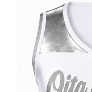 Maillot de cheerleading sans manches blanc et argenté sublimé – Tenue de sport athlétique pour l'entraînement, la performance et la compétition - Product Image 4