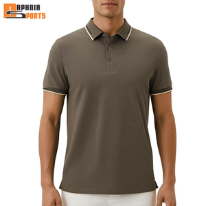 Camiseta Polo de Manga Corta para Hombre DAPHNIA SPORTS, Color Sólido, Transpirable, de Algodón Tejido, Estilo Casual, Corte Regular - Product Image 1
