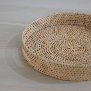 Handmade Natural Rattan Tray Wholesale Manufacturer Woven Rattan Serving Tray Ecofriendly Rattan Serving Tray Tableware - Product Image 3