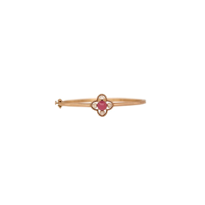 Radiant Ruby Polki <b>Wristlet</b> Elegant Traditional Inspired Polki Style <b>Wristlet</b> Featuring Rich Ruby Red Stone Detailing - Product Image 3