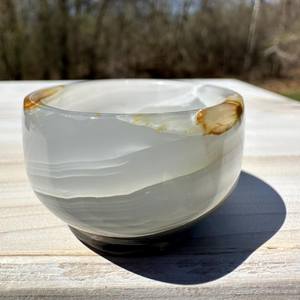 Cuenco de diseño de piedra pulida, accesorio de mármol natural, centro de mesa de ónix hecho a mano, piedra de lujo de alta gama, precio al por mayor - Product Image 3