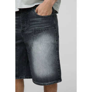 Pantalones Cortos de Trabajo para Hombre, Estilo Carpenter, Holgados, de Moda, Tipo Jorts, Vaqueros Cortos - Product Image 5