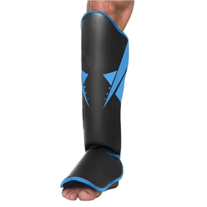 Entry-Level Adult & Teen MMA Kick Boxing Training Shin Guards Leather Breathable Durable Protective - Product Image 1