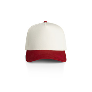 Casquette de baseball bicolore 6 panneaux, couleur contrastée, style décontracté, calotte blanche, visière bleue - Product Image 3