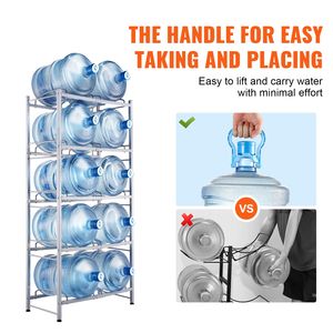 Portabottiglie Resistente a 5 Livelli, Doppia Fila per 10 Bottiglie, Supporto per Bottiglie da 5 Galloni per Uso in Cucina - Product Image 6