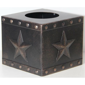 Caja de pañuelos de hierro galvanizado de diseño clásico y elegante, hecha a mano, de calidad premium, al por mayor, a bajo precio. - Product Image 1