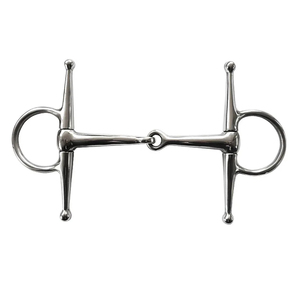 Bocado de acero inoxidable de mejilla completa para caballo, tipo gag, eggbutt, snaffle, para entrenamiento, equipo ecuestre - Product Image 2