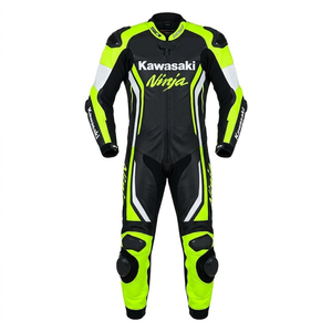 Rawasaki Unisex Cowhide/Kangaroo Pro Leather Motorcycle 1Pc Racing Suit Jumpsuit/Traje with Hump CE <b>Level</b> 2 Protective Armored - Product Image 1