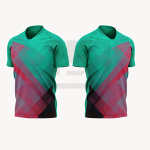 Custom Soccer Jersey Football Shirt Heat-Transfer Printed Breathable Moisture Wicking Quick Dry 100% Polyester Unisex Sportswear - Product Image 2