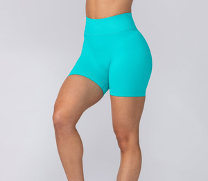 Nouveautés : Shorts de yoga d'été pour femmes, taille haute, écologiques, séchage rapide, sans coutures, personnalisables (logo et couleur), pour entraînement et gym - Product Image 3