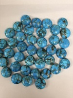 Grand cabochon ovale en turquoise bleue naturelle de 18 mm, pierre précieuse non montée, qualité AAA, pour colliers et bijoux, style mode