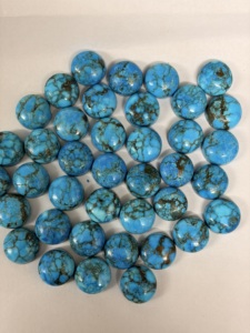 Turquesa Azul Natural de Gran Tamaño, 18mm y 15x20mm, Cabujón Redondo, Corte Ovalado, Piedra Preciosa Suelta para Joyería, Piedra en Bruto Teñida - Product Image 4