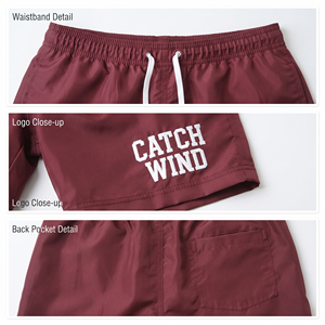 Shorts coupe-vent baggy pour homme 100% nylon, shorts en nylon de haute qualité pour homme, shorts de randonnée et de camping imperméables personnalisés brodés - Product Image 6