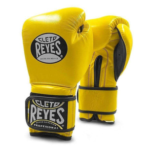 Guantes de Boxeo Cleto Reyes Personalizados en Verde y Dorado, de Cuero, con Cordones, Correa de Muñeca Ajustable, Profesionales, para Entrenamiento de Adultos - Product Image 2