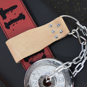 synthetic leather new Weight Lifting Dipping <b>Belt</b> Dip <b>Chain</b> Pull Ups - Product Image 5