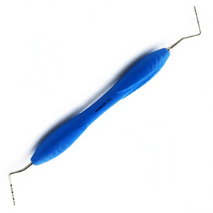 Sonde parodontale dentaire William à double extrémité, manche en silicone bleu, instrument de diagnostic pour la mesure des poches parodontales - Product Image 3