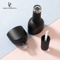 Bouteille de vernis à ongles vide personnalisée OEM/ODM, 9 ml, avec bouchon et pinceau, bouteilles en verre noir de luxe pour vernis à ongles