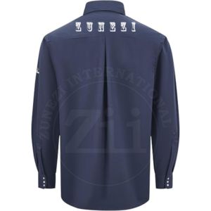 Camisa de Trabajo Ignífuga Estampada de Algodón Soldado, Ligera, con Broches de Perla, Diseño Paisley Popular, Protección contra Vapores, Nivel NFPA2112 FR - Product Image 3