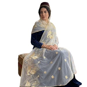Lot de 12 foulards africains en mousseline pour femmes, châles ethniques, grands hijabs d'été brodés de fleurs et de strass, respirants et durables, OEM - Product Image 1