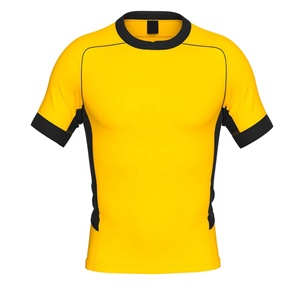 2027 Premium-Quality Custom Volleyball Jersey Plain-Short Sleeve Yellow-Color Printed Jersey Men Summer Qasaab Gloves - Product Image 1