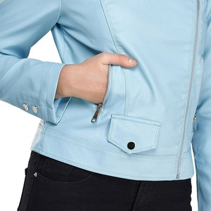 New Design Top Quality Light Weight Fashion <b>Leather</b> <b>Jacket</b> for Women New Fashionable <b>Long</b> Sleeve Women <b>Leather</b> <b>Jacket</b> - Product Image 6