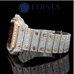Montre de luxe squelette à diamants pour homme, design carré, style hip-hop, évidée, de marque originale - Product Image 2