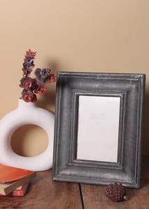 Grey Wooden <b>Frame</b>| Solid Wood Picture <b>Frame</b> for Table Decor, <b>Wall</b> Decor, Office Decor & Home Décor - Product Image 1