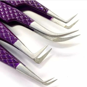 Eyelash Tweezer Fiber Tip Tweezers Custom Logo Private <b>Label</b> Stainless Steel Professional Fiber Tip Eyelash Tweezers Wholesale - Product Image 6