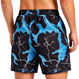 Shorts de bain imprimés à séchage rapide pour hommes, shorts de plage légers avec cordon de serrage, respirants, pour l'été, le surf, la natation, les vacances - Product Image 4