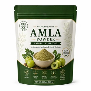 ผงผลไม้ Amla 200ก. 100% Phyllanthus emblica บริสุทธิ์และเป็นธรรมชาติผงดูแลเส้นผมสำหรับบำรุงเส้นผมและดูแลหนังศีรษะ - Product Image 1