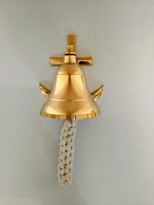 Cloche de bateau nautique en laiton de 5 pouces, cloche de bateau marine faite à la main, décoration murale côtière, décoration maritime - Product Image 6