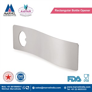 Grattoir à pâte et coupe-pâte rectangulaire en acier inoxydable avec trou de suspension, ouvre-bouteille en métal écologique - Product Image 2
