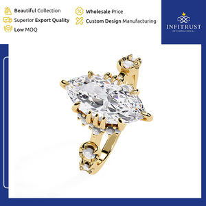 Widely Selling Handcrafted 925 Sterling Silver Solitaire Diamond <b>Rings</b> with VVS Clarity at Minimal Price from <b>Indian</b> Vendor - Product Image 3